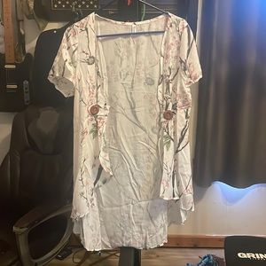 XL Cherry Blossom silk cardigan